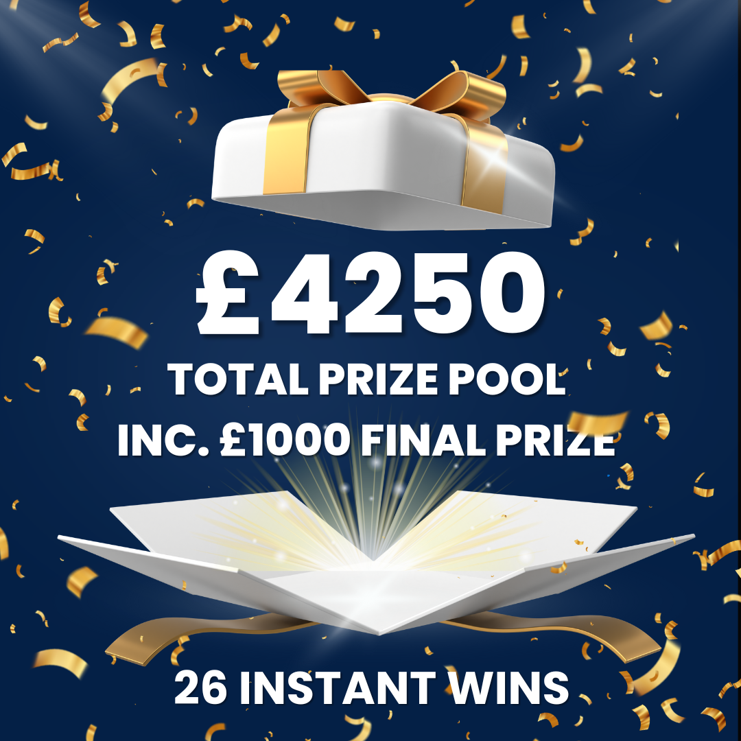 £1000 Cash With £3250 Instant Wins Total Prize £4250